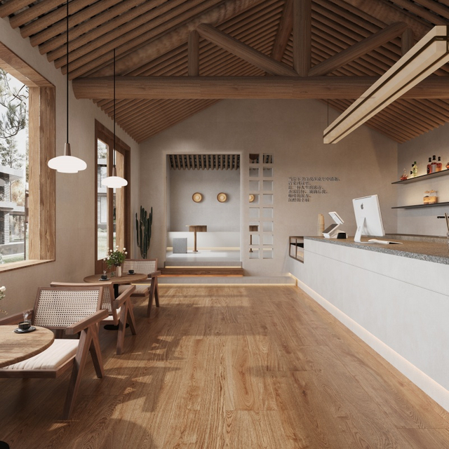 Прочная древесная плитка пола -xm301823