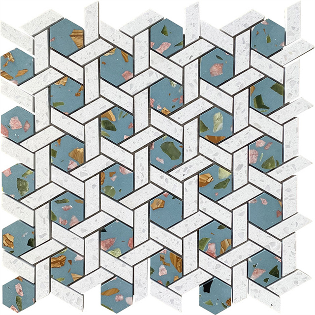 Стильная терраццо мозаичная плитка