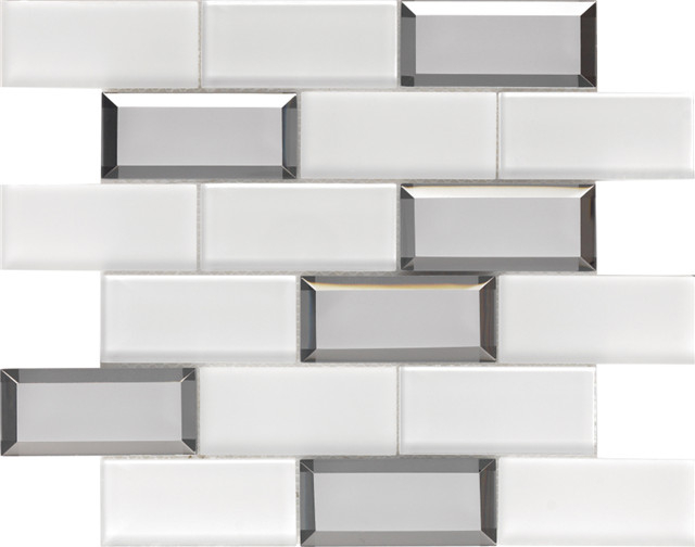 Стеклянная плитка коричневая - 3dbevelled06