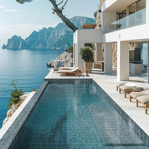 Высококачественная плитка бассейна 150x150mm-venus emerals