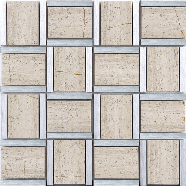 Бежевая стеклянная спина - ламинат камень10