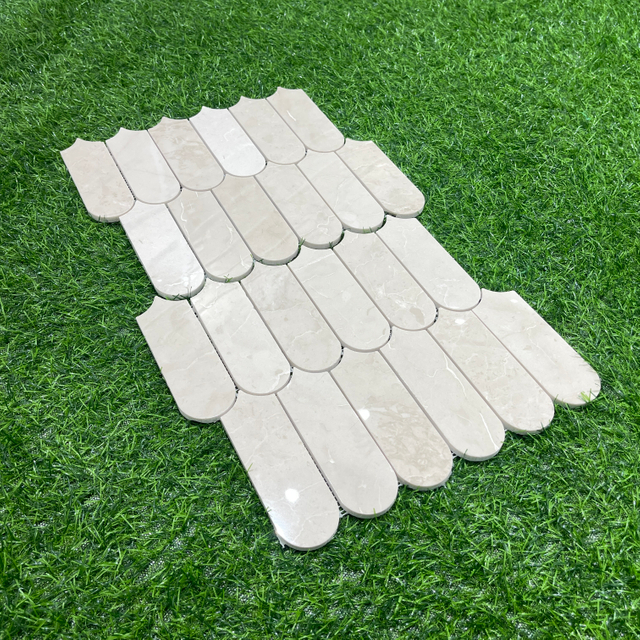 Мозаика из натурального камня Star White Feather-XB26