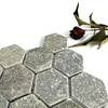 Каменная шестигранная мозаичная плитка