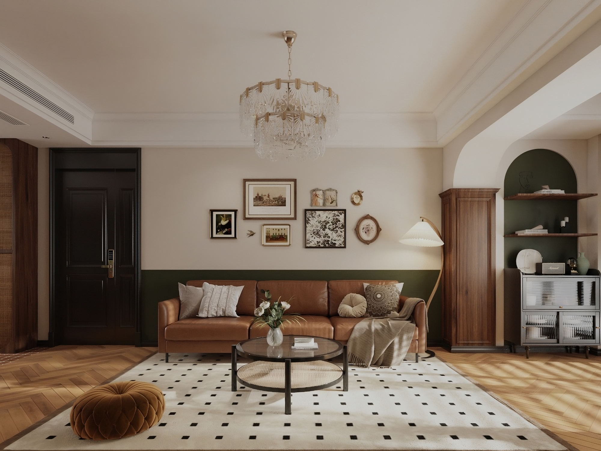 Мозаичная белая плитка