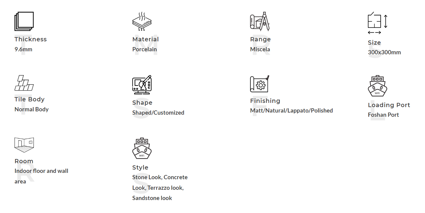 Фарфоровая линия в форме мозаики-SA2-Z