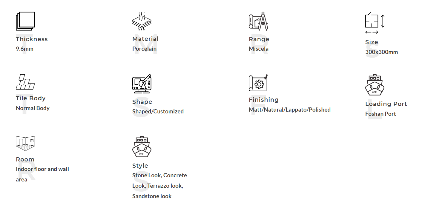 Фарфоровая мозаика -DAC3-8