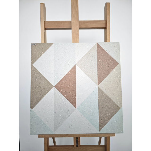 Декоративная плитка с треугольным узором 600x600 мм-C62H7