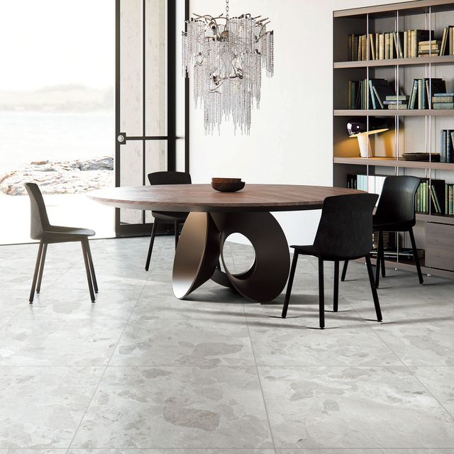 Противоскользящая терраццо-плитка для ванной комнаты-Matera Milk Coffee