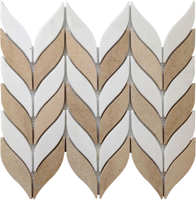 Натуральная каменная мозаичная плитка ｜ musivo ｜ cheveron