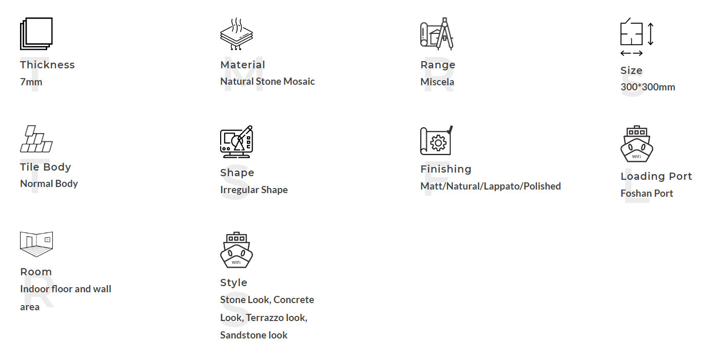 Натуральный камень Мозаика-Щитовый камень