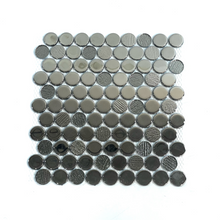 Круглый серебряный стеклянный мозаика -dgs23 barhoo
