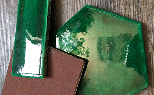 Зеленая плитка декора ручной работы