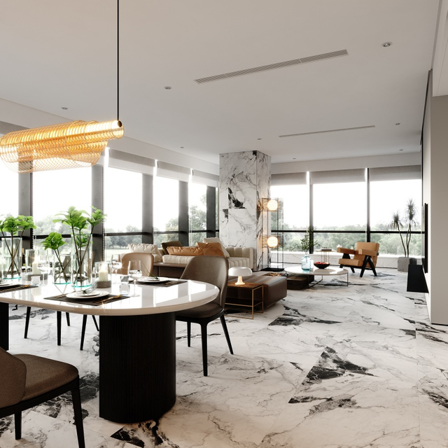 600x1200 мм Полированный мраморная конструкция Tiles-P6238