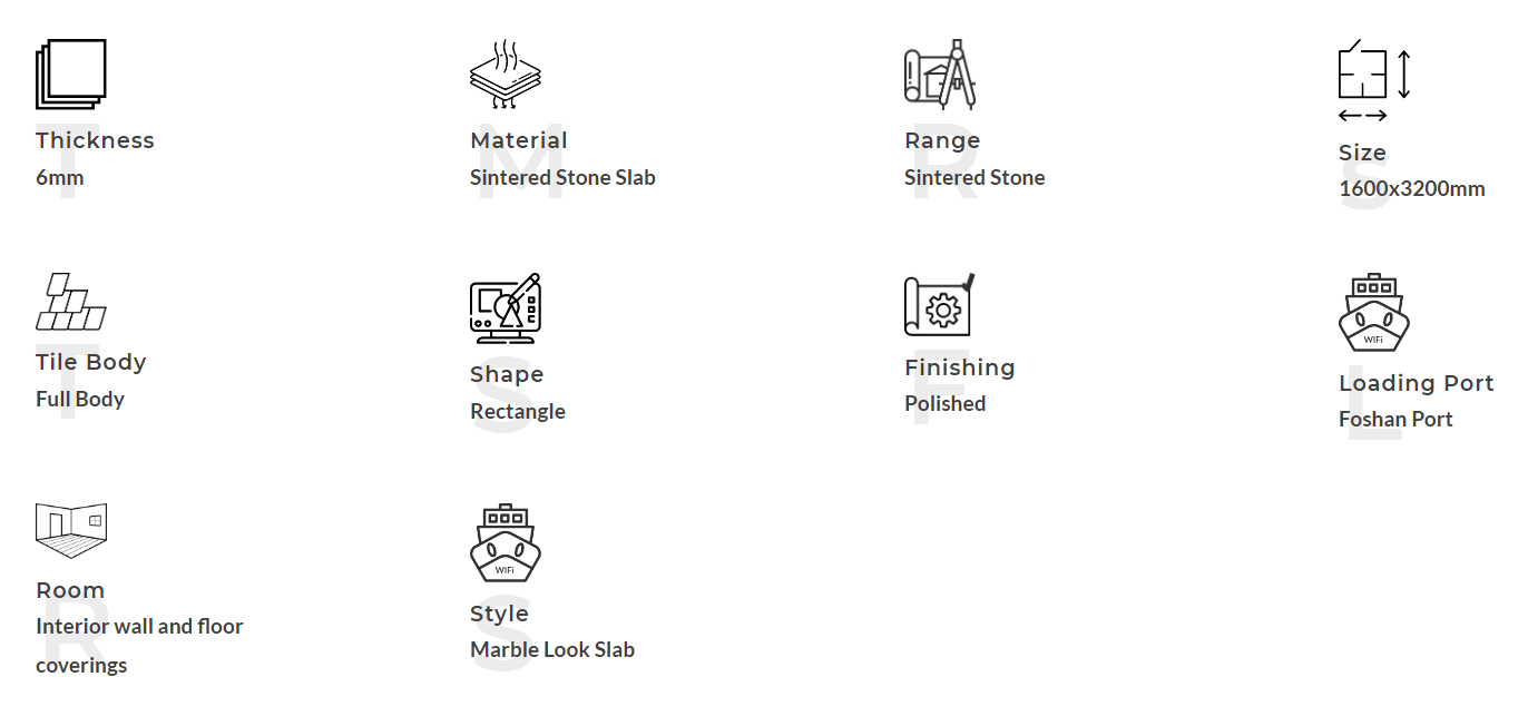 Спеченный камень 1600x3200x6 мм