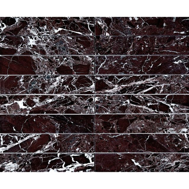 Мраморная мозаика Rosso Levanto Strip-JLH24