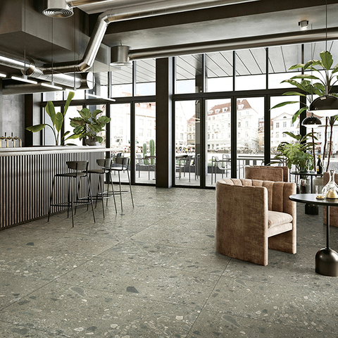 Белая плитка терраццо