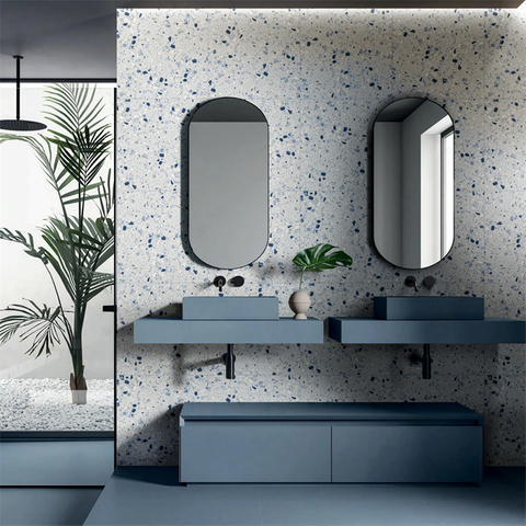 Голубая плитка терраццо