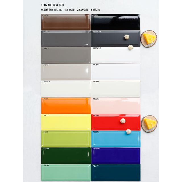 Плитка для фартука со скошенной кромкой 100x300