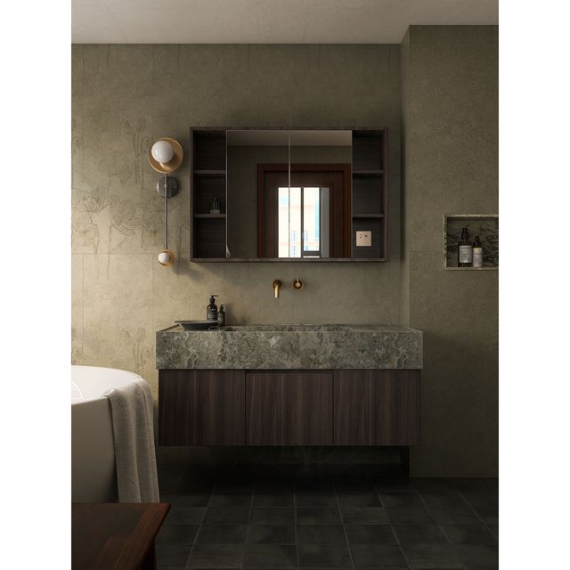 Мраморная плитка с рисунком 400X1200 мм-OB59