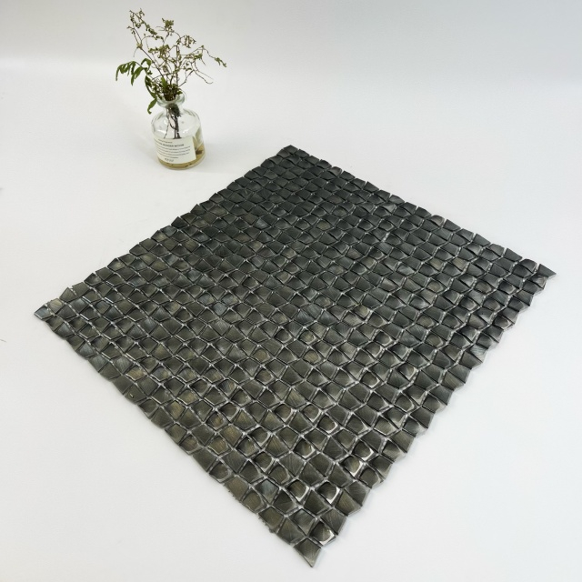 Премиальная черная алюминиевая сетчатая мозаичная мозаика-SAB32