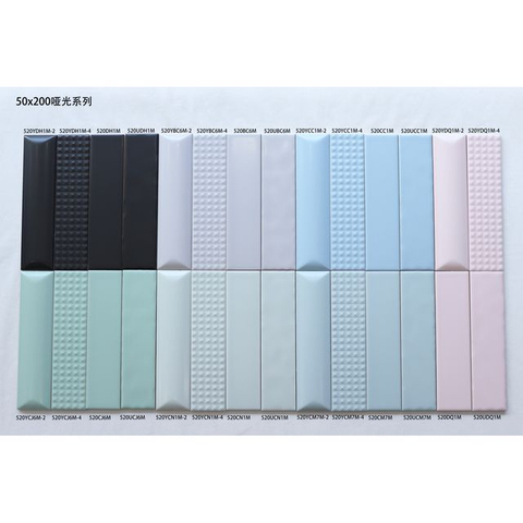 Матовая плитка метро 50x200 мм — 50x200 мм