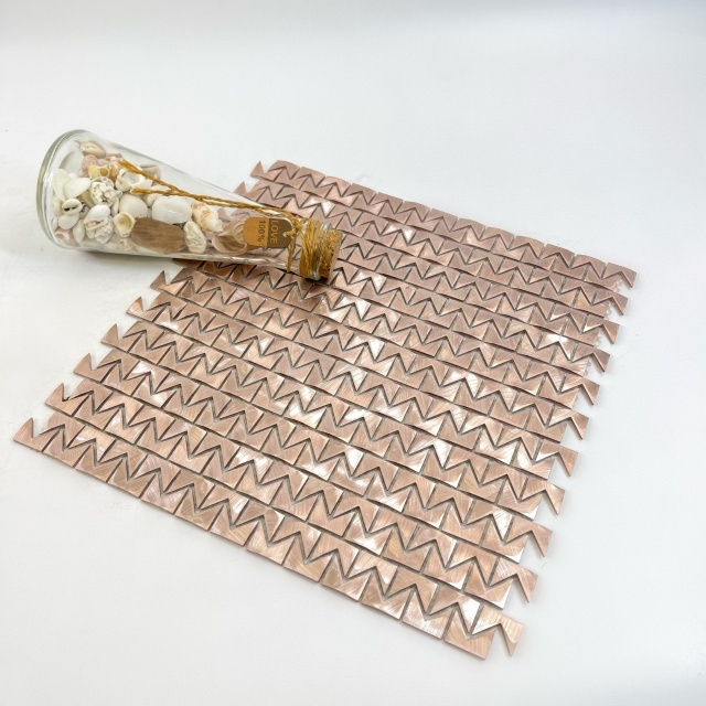 Алюминиевая мозаика из розового золота для проектов DIY-SAK08
